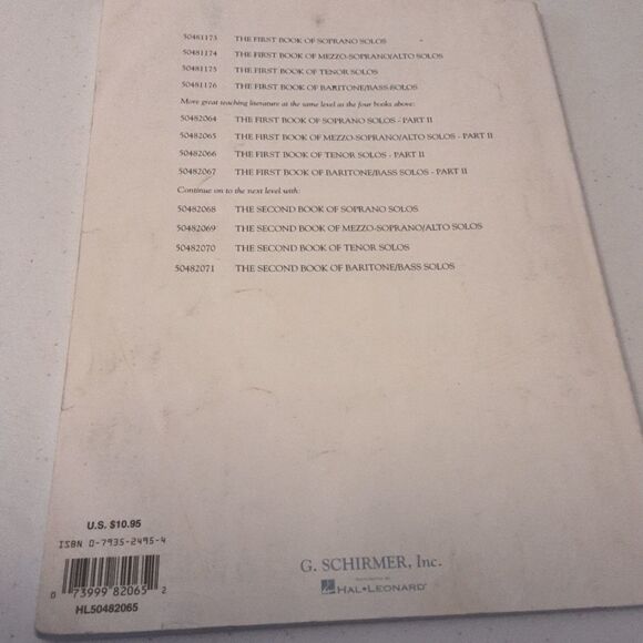 VTG Music Score for Piano and Mezzo-Soprano Classical - Picture 2 of 3